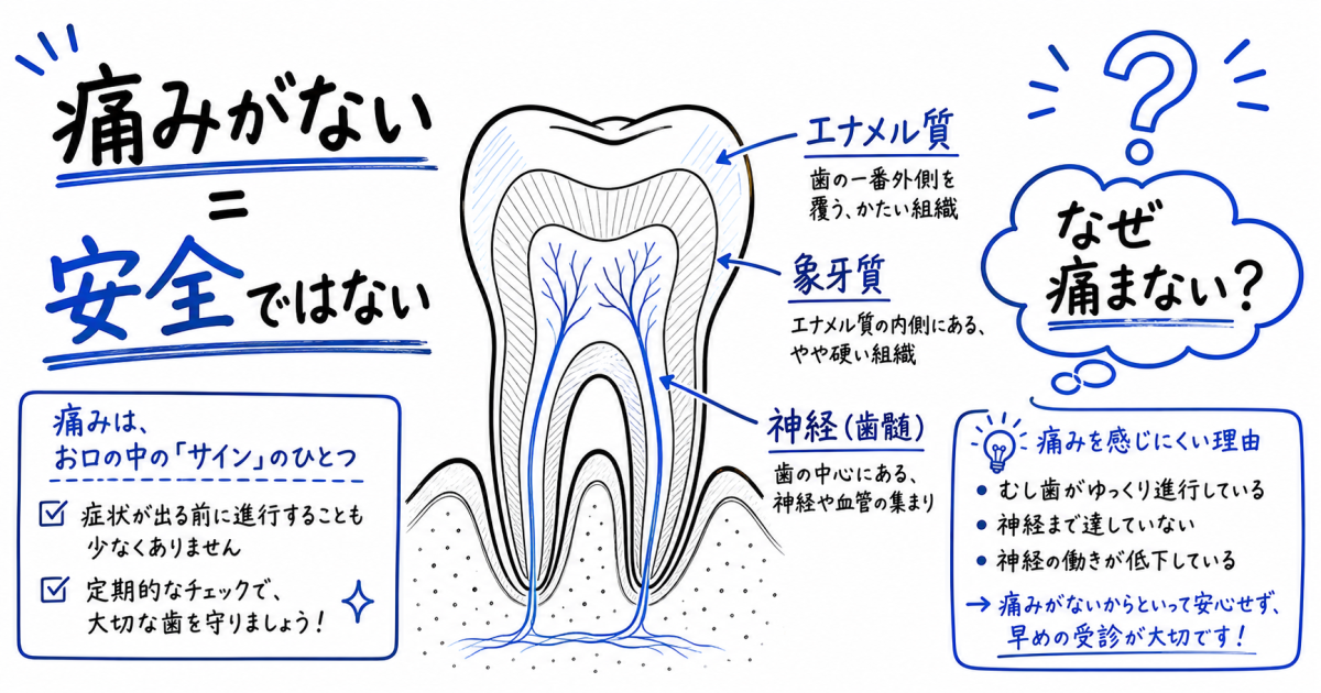 痛みがないむし歯を放置するリスクとは?痛まない理由を歯科医師が解説