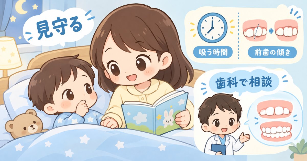 指しゃぶりは何歳まで？3〜4歳の歯並びへの影響と責めない対応